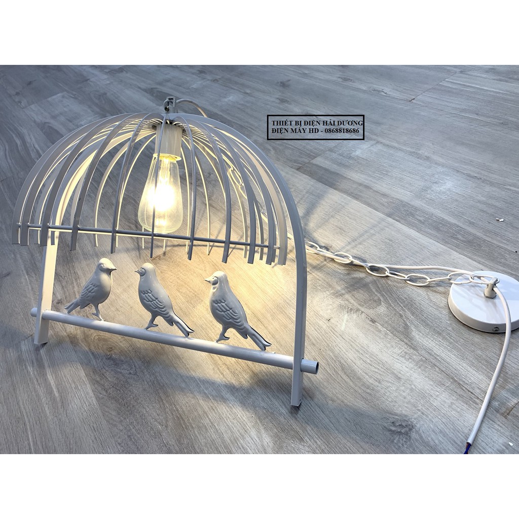 Đèn thả trần lồng chim trắng TN215 - Decor trang trí căn phòng - Bảo hành 12 tháng
