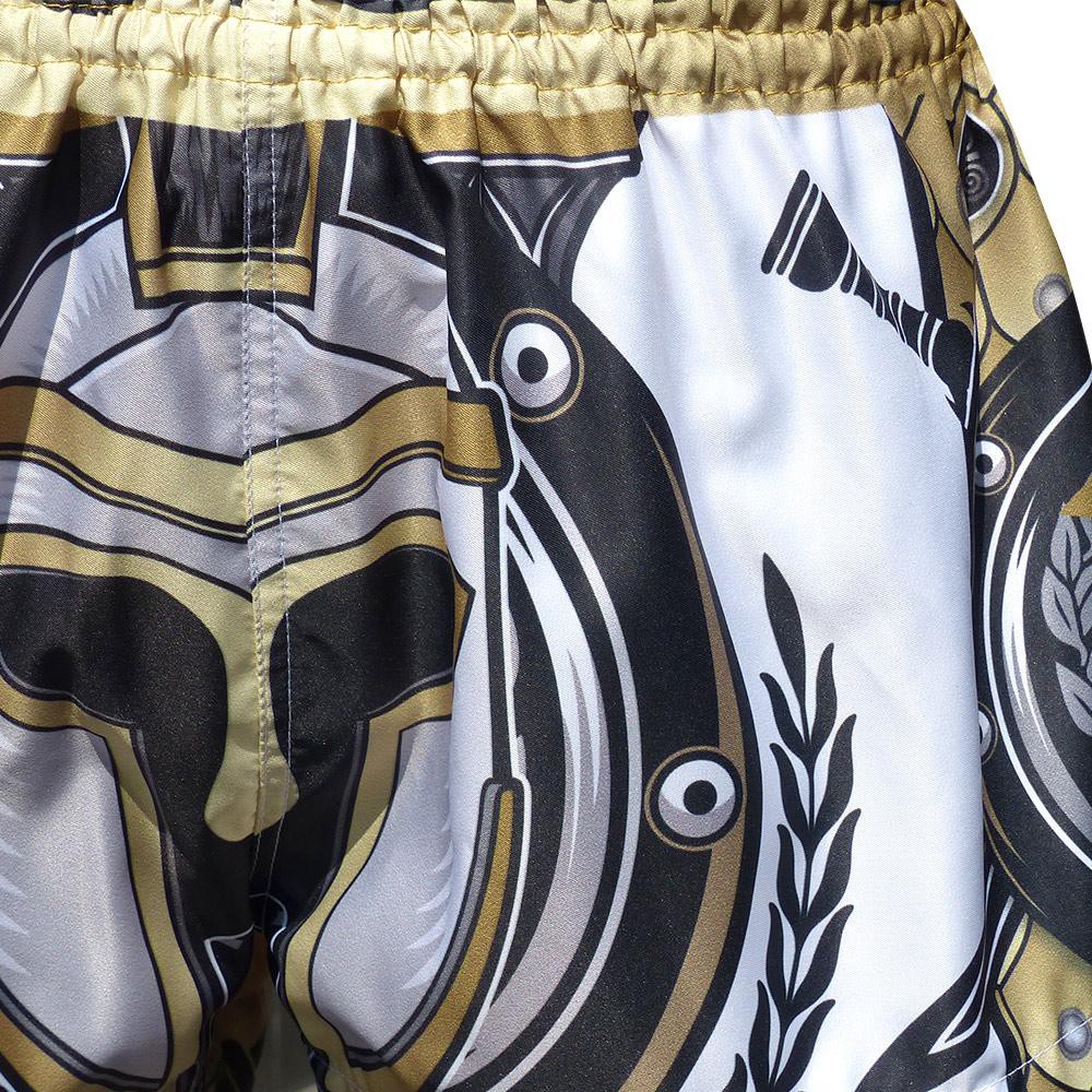 Quần Muay Thai Tuff Golden Gladiator - White