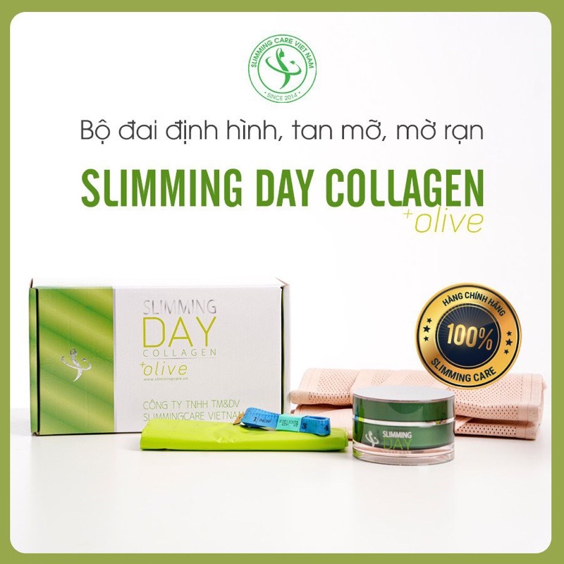 Bộ Slimming day collagen đình hình vòng eo, tan mỡ, mờ thâm rạn