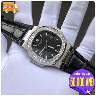 Đồng Hồ Nam PP GENEVE Máy Cơ Automatic Nhật Viền Đá Size 41 , Chống Nước 5ATM [Bảo Hành 18 Tháng - 1 Đổi 1 Trong 15 Ngày