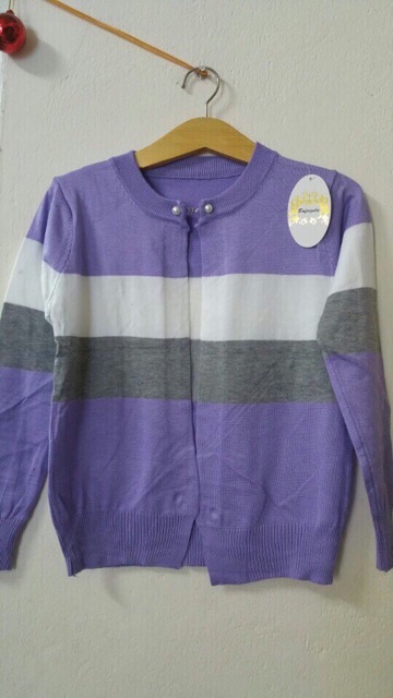 Áo khoác len ngọc sọc