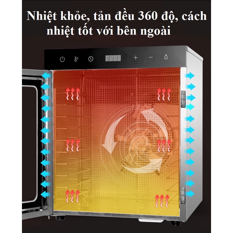 Máy sấy thực phẩm Takaipro 10 khay sấy - Phiên bản 2022 có đèn UV diệt khuẩn - Thương hiệu Nhật Bản - BH 1 năm