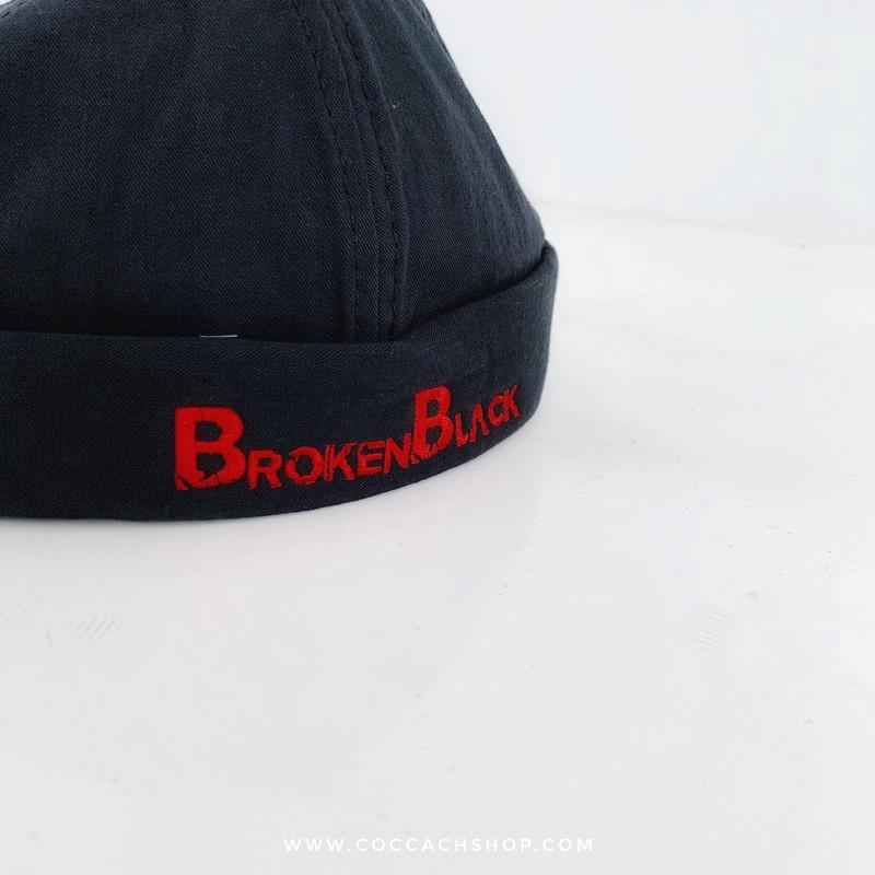 Mũ tròn Broken Black Mucap111
