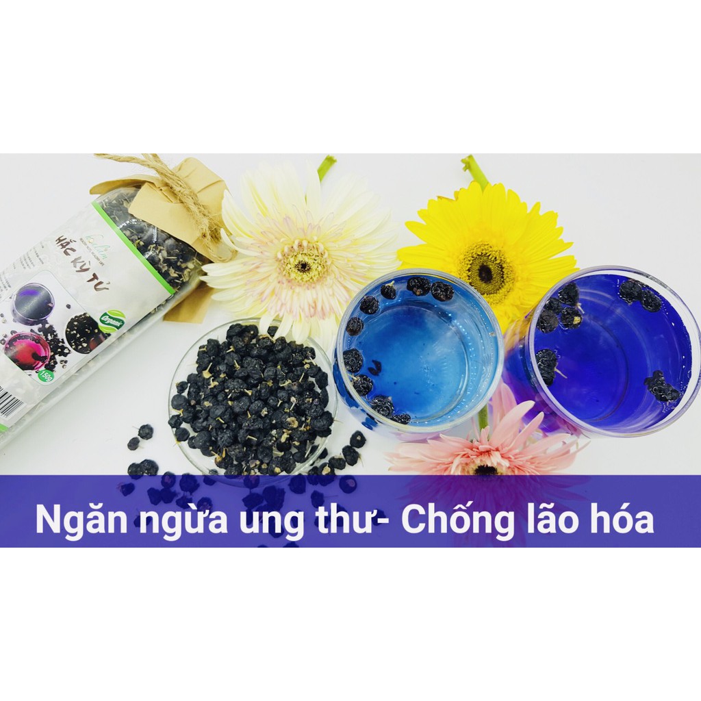 Kỳ Tử Đen (Hắc Kỳ Tử) Hữu Cơ Hoa Lâm 150gr - Giúp Ngừa Ung Thư, Chống Lão Hóa, Dưỡng Nhan.