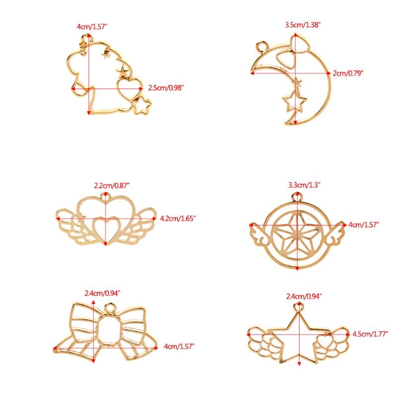 Sa Mặt Dây Chuyền 12 Kiểu Khung Kim Loại Làm Trang Sức Thủ Công