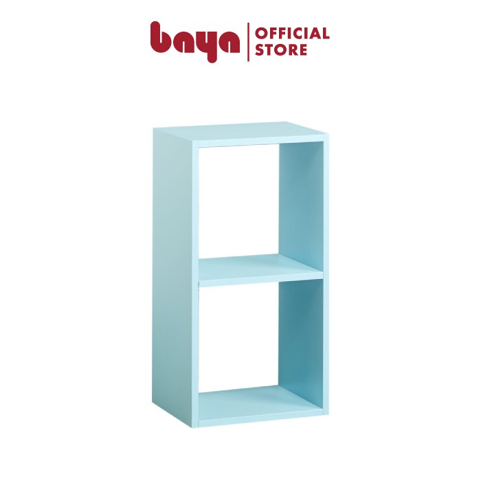 Kệ để sách đa năng 2 ô vuông BAYA SUND MFC chống thấm đưng sách, trang trí nhà cửa kích thước33.6x30x72 cm 2000517
