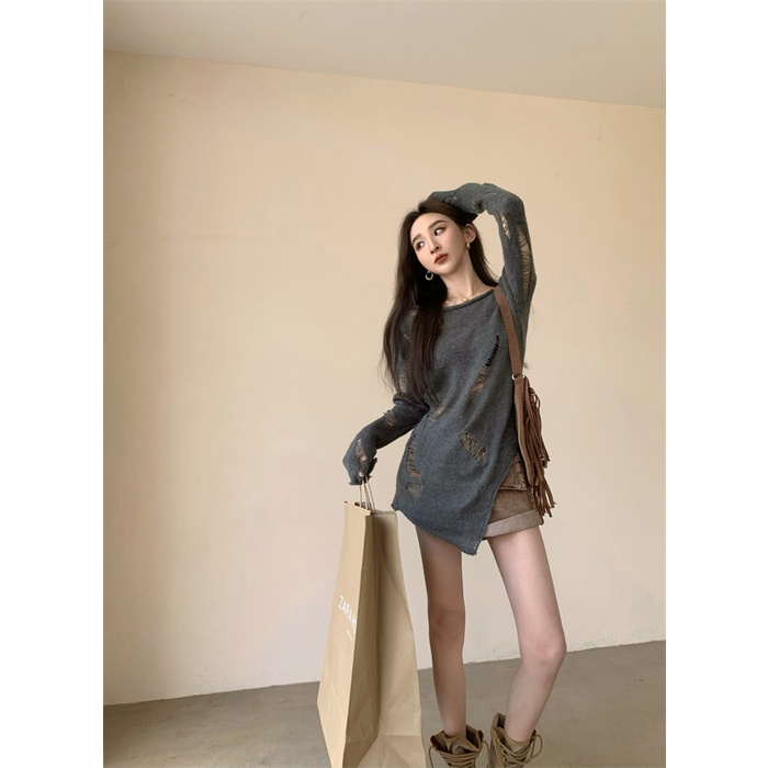 Áo Dệt Kim Dáng Ôm Phong Cách Thời Trang Hàn Quốc Dành Cho Nữ