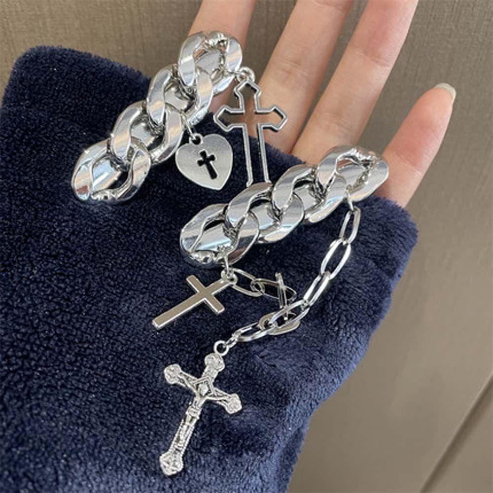 IVORY Kẹp Tóc Dây Xích Kim Loại Phong Cách Harajuku Cho Nữ