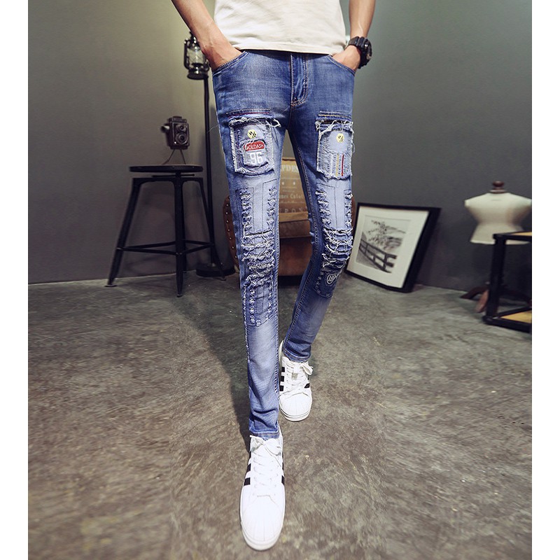 quần jeans rách chắp vá 96 Mã: ND0941