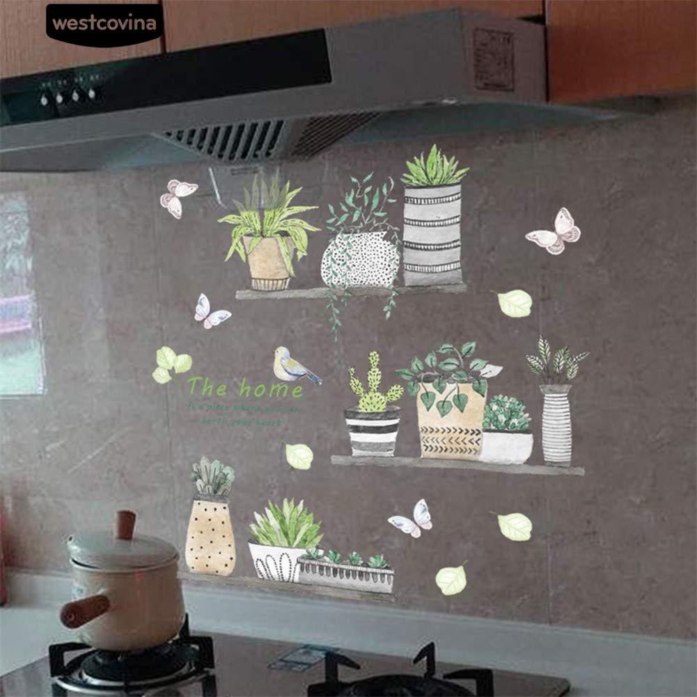Miếng dán tường trang trí hình cây cảnh xinh xắn