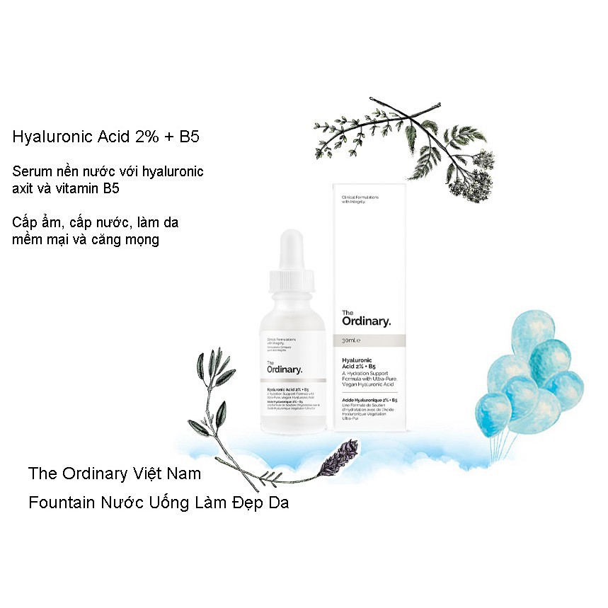 Tinh Chất The Ordinary Hyaluronic Acid 2% + B5 - Cấp Nước và Phục Hồi Da
