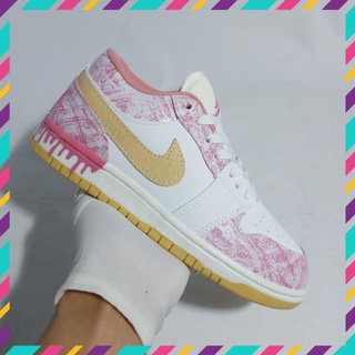 Giày Thể Thao Nữ Sneaker Jordan Cổ Thấp JD 1 Màu Hồng Chảy Full Sz Nữ 36 - 39 [MẪU MỚI CHUẨN 11 - FULL BILL BOX]