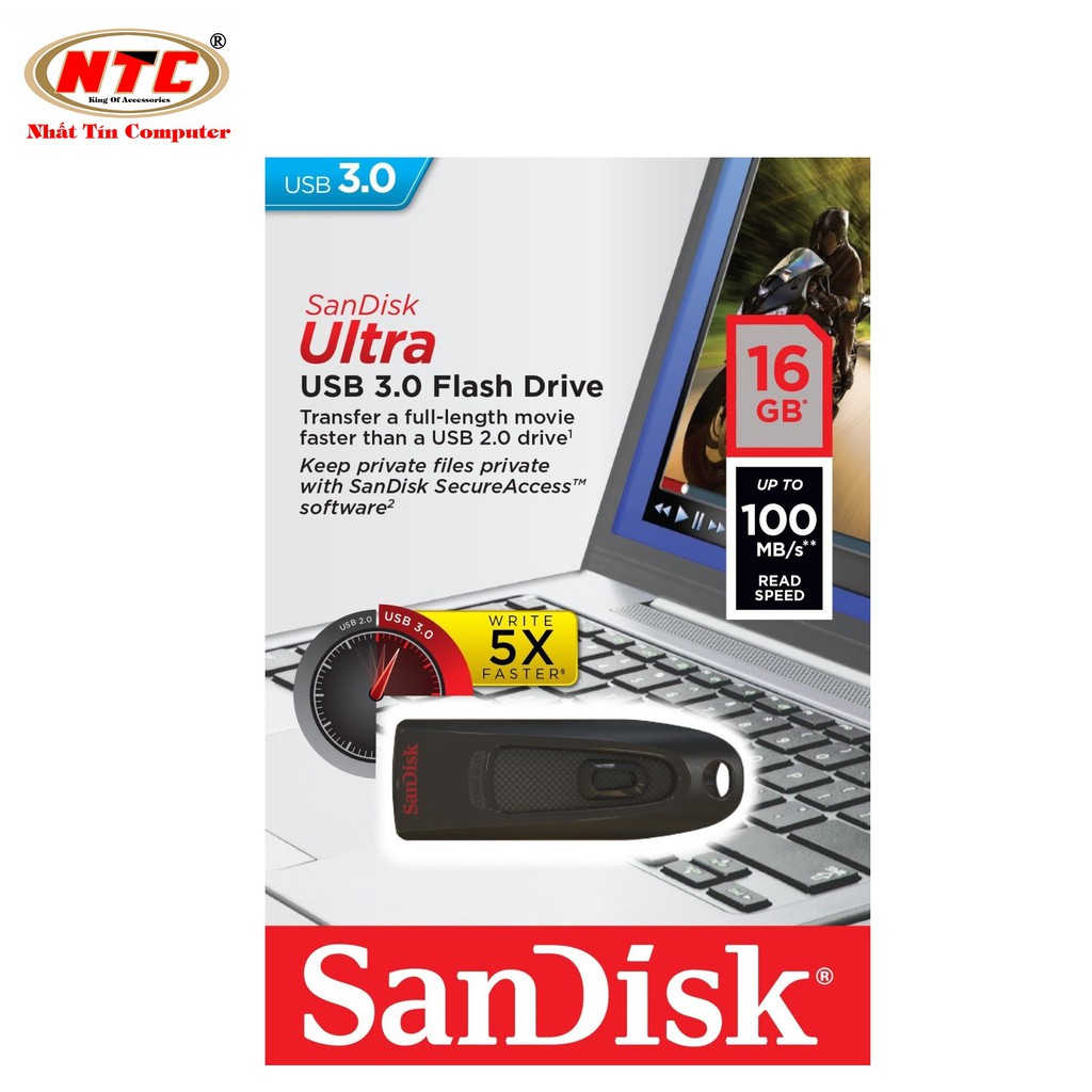 USB 3.0 SanDisk Ultra CZ48 16GB 100MB/s