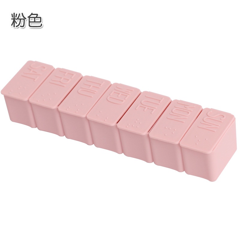 Hộp Đựng Thuốc 7 Ngày Bằng Nhựa Có Nắp Đậy Tiện Dụng Mang Theo Du Lịch