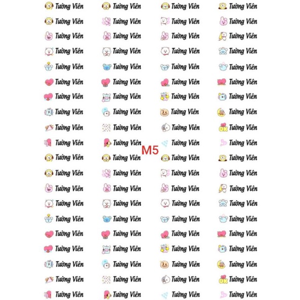 STICKER IN TÊN MẪU ĐỘC ĐÁO