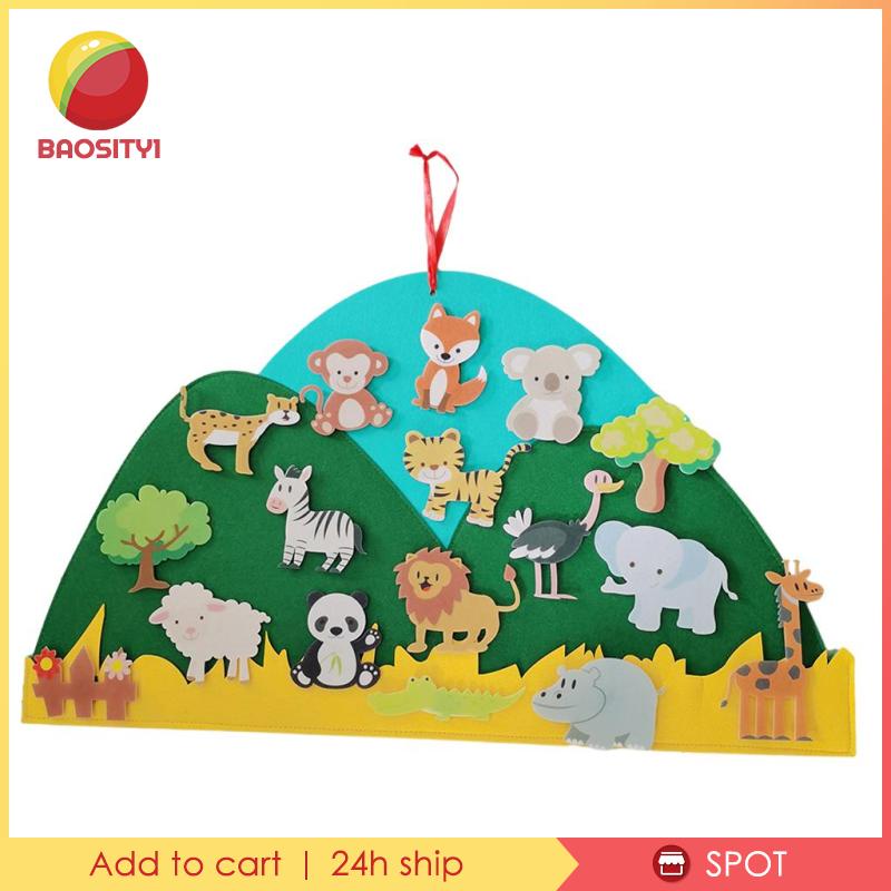 [Baosity1] Bảng Nỉ Có Móc Treo Gắn Tường Hoạt Động Cho Bé Trai Bé Gái Montessori