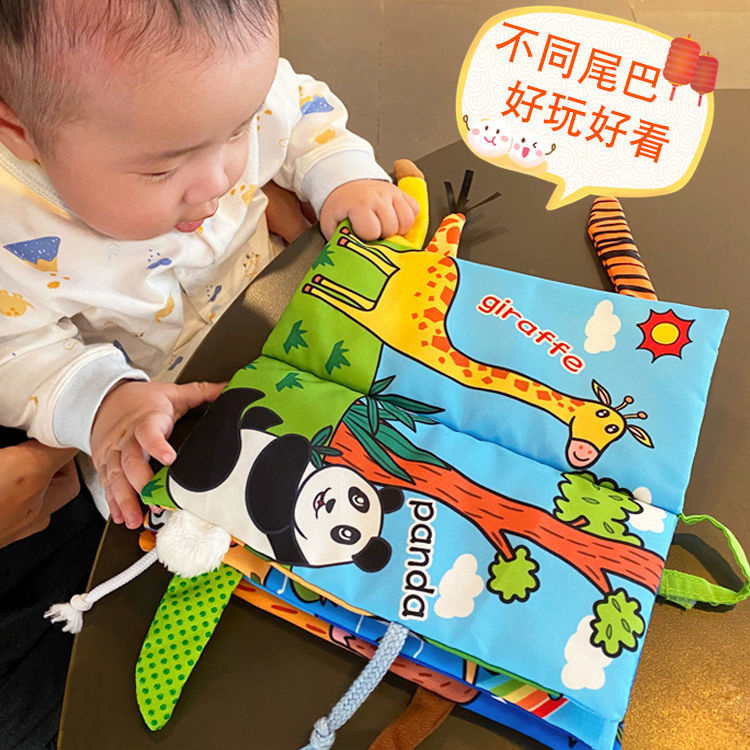 Đồ Chơi Sách Vải Giáo Dục Sớm Thông Minh Ba Chiều Không Cảm Ứng Thoáng Khí Cho Bé 0-6 Tháng Tuổi