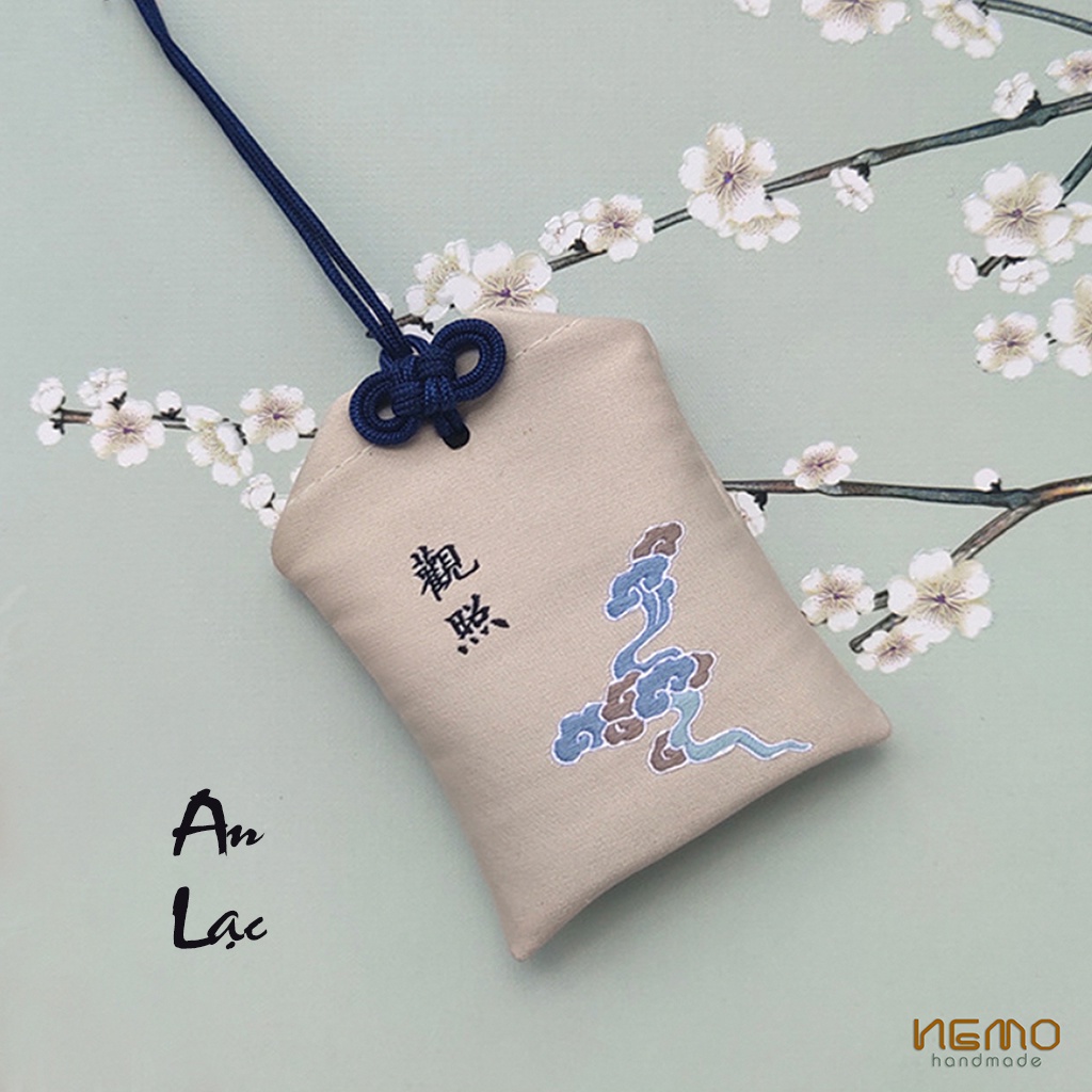 Túi Phước Thêu Hình Chữ Nhiều Ý Nghĩa, Tặng Kèm Quà Nemo Handmade - OMBS