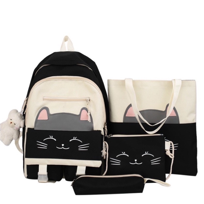 SET BALO 4 MÓN MÈO RÂU TAI HỒNG