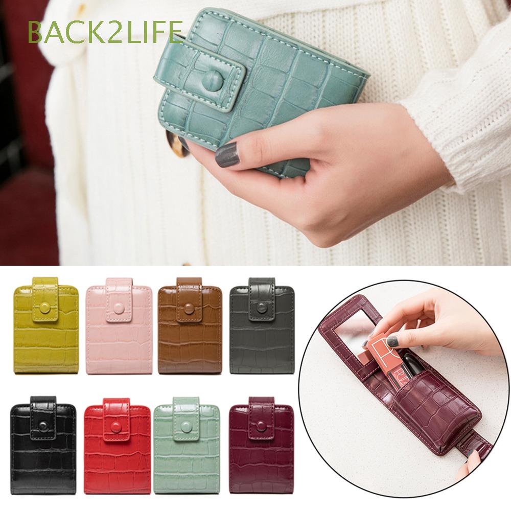 Set 2 Túi Da PU Đựng Son Môi Trang Điểm Tiện Dụng Khi Đi Du Lịch