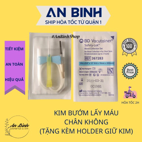 (Q1-HCM) Kim Bướm Lấy Máu Chân Không BD (Tặng Kèm Holder Giữ Kim) - Dùng Lấy Máu Tách Huyết Tương PRP