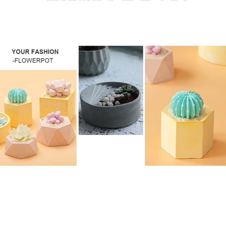 Khuôn Silicone Dùng Tự Làm Chậu Cây Mọng Nước/Hoa/Cây Mọng Nước Mini