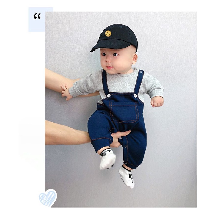 Mũ lưỡi trai hình mặt cười phong cách Hàn Quốc cho bé