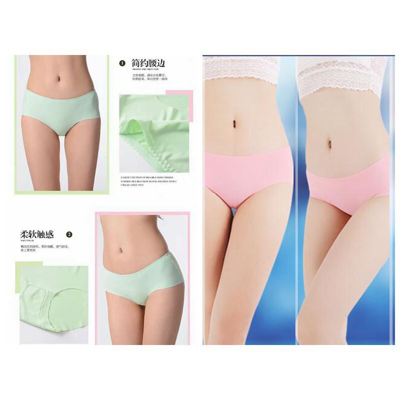 SUXI Quần Lót Thun Lạnh Mềm Giấu Đường May Cho Nữ