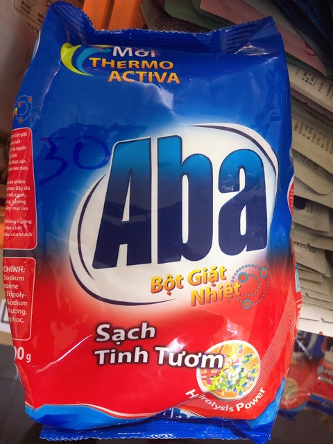 Bột Giặt Nhiệt Aba Sạch Tinh Tươm gói 800g