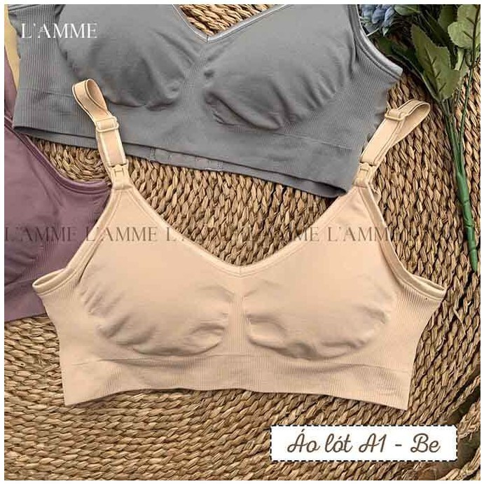 Áo lót bầu A1 không gọng chống chảy sệ có nút tháo cho em bé dễ tuti by LAMME | BigBuy360 - bigbuy360.vn