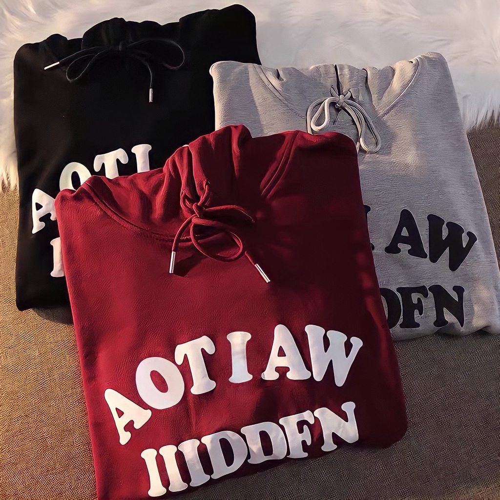Áo Hoodie Nỉ Ngoại AOTIAW Nam Nữ Dáng Rộng 2 Màu