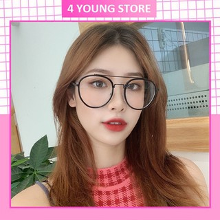 Kính giả cận thời trang mắt không độ có thể thay được tròng, gọng kính cận dành cho nam và nữ 059