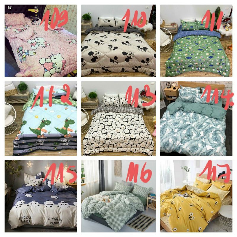 Set chăn ga gối cotton poly nhập khẩu