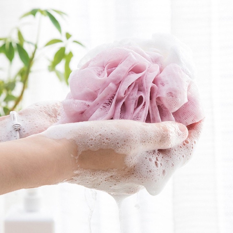 Bông tắm tròn vải lưới mềm mịn cao cấp - bông tắm tạo bọt Hàn quốc đẹp giá rẻ