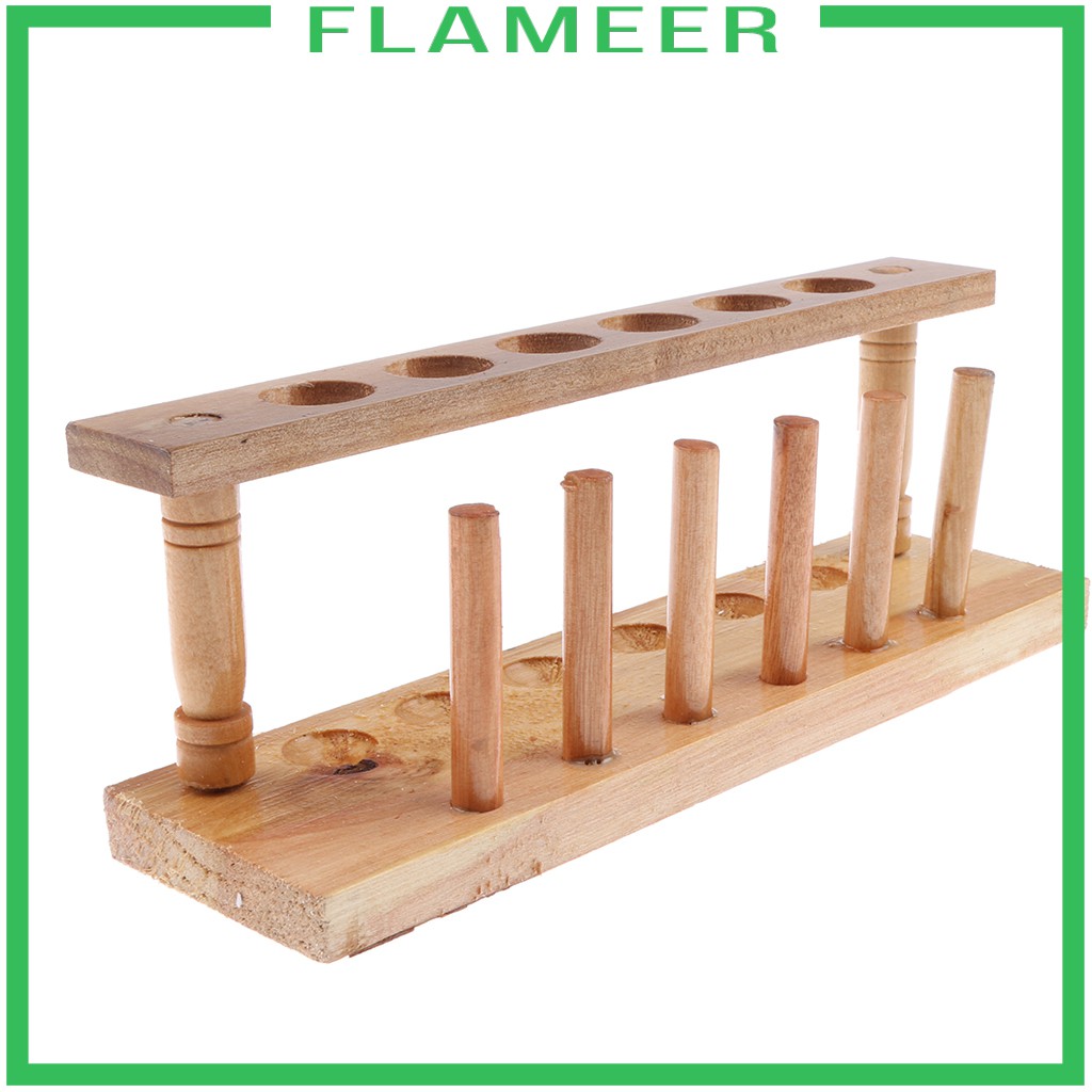 Giá Đỡ Ống Nghiệm 6 Lỗ Bằng Gỗ Tiện Dụng Cho Phòng Thí Nghiệm