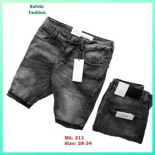 Quần Short Nam Đẹp 💎FreeShip💎 Quần Short Jean Nam chất bò sịn sò màu xám trơn mẫu Hot trẻ trung Kelvin Fashion - QS211