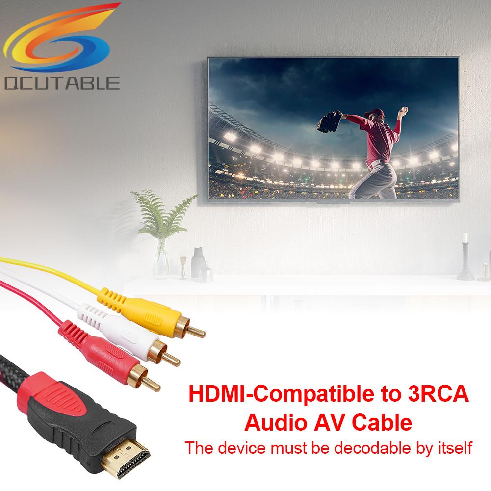Dây Cáp Chuyển Đổi Hdmi-Compatible Sang 3RCA AV Dùng Cho TV Box