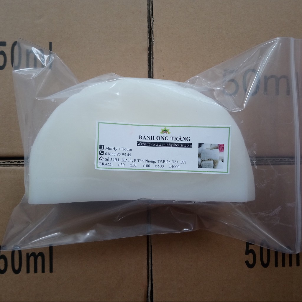 Gói 100g Sáp bánh ong trắng dạng tảng