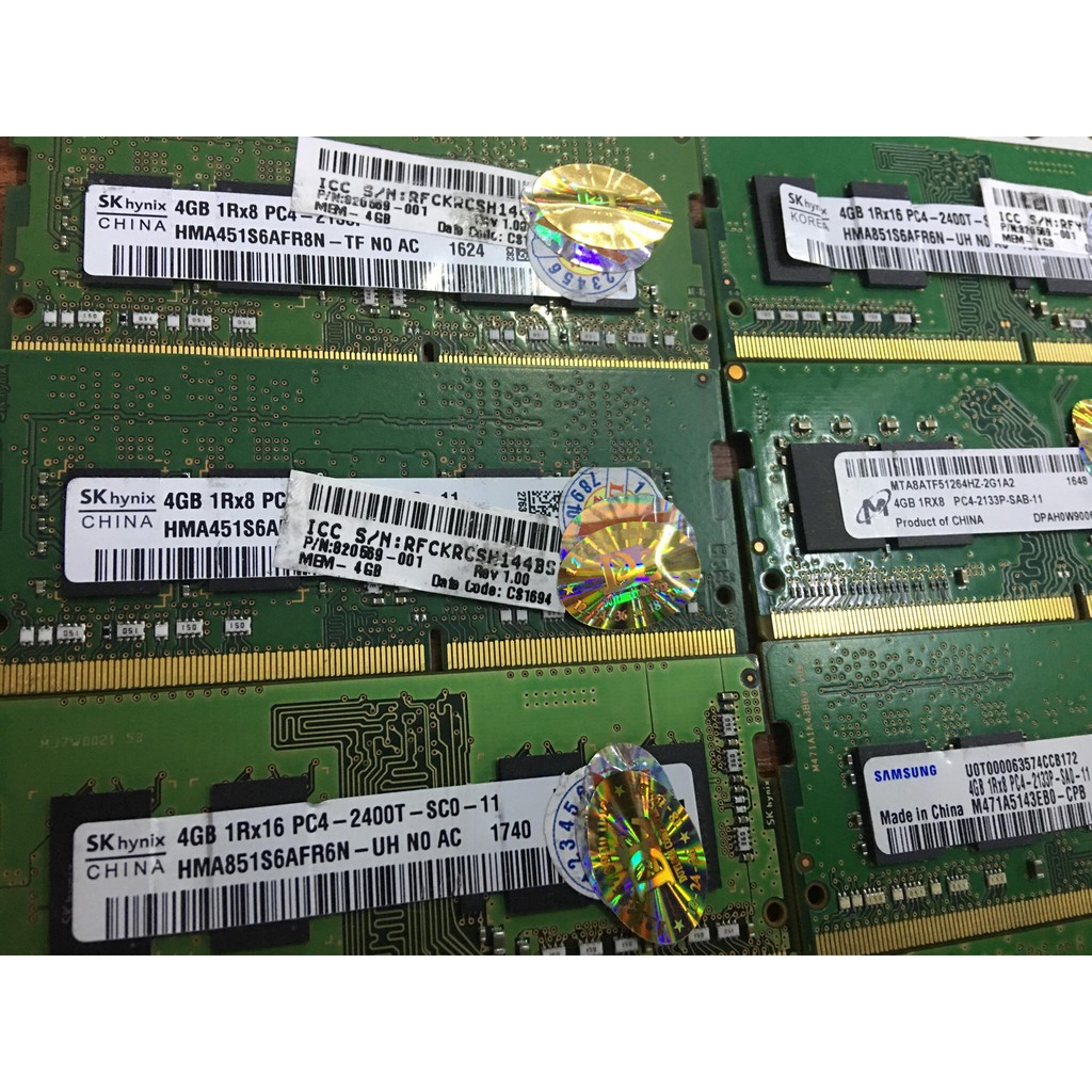Ram 4G,8G DDR4 Laptop các loại bảo hành 12 tháng
