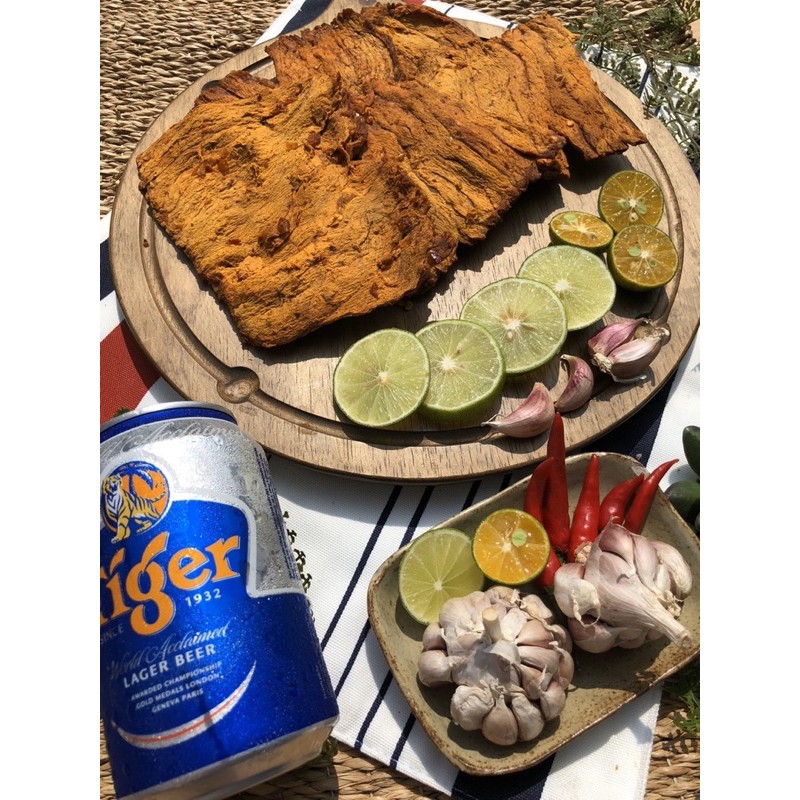 KHÔ BÒ GIÒN HỒNG NGỰ LON PET 200GR