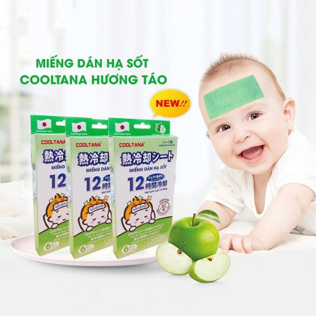 Hộp 6 Miếng Dán Hạ Sốt COOLTANA công nghệ Nhật Bản