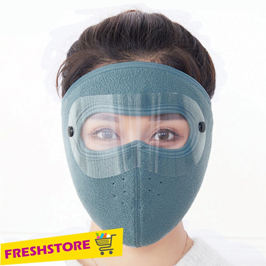 Khẩu Trang Ninja Nin Ja Nam Nữ Vải Nỉ Che Kín Mặt Mắt Chống Bụi Chống Nắng Chống Rét Có Kính KTN01KHNX - Freshstore | BigBuy360 - bigbuy360.vn
