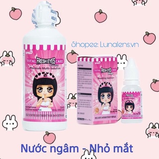 Nước ngâm lens chuyên dụng cho lens, kính áp tròng Fresh Eyes, Tinacon