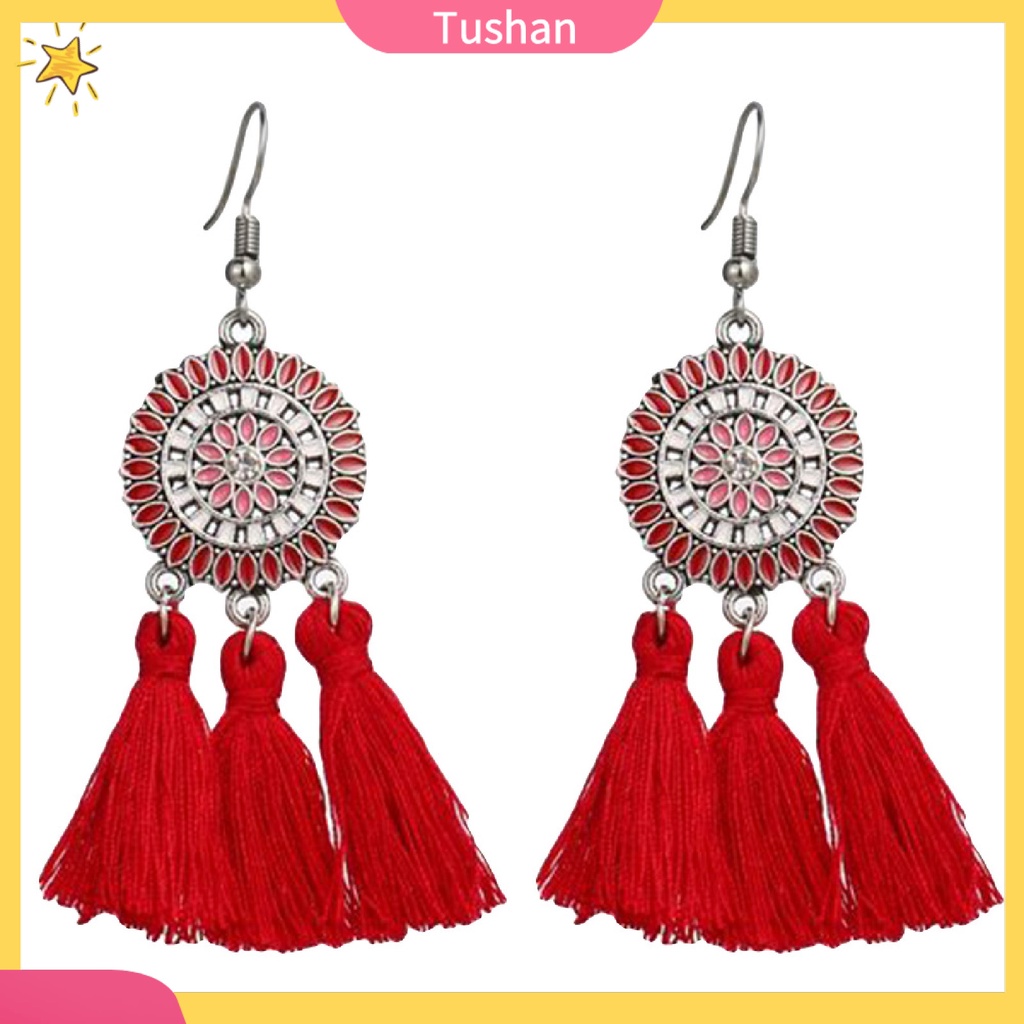 Khuyên tai tua rua phong cách Bohemian cổ điển dành cho nữ