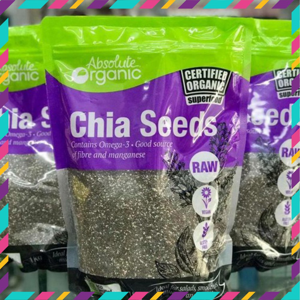 Hạt chia Úc Organic Chia Seeds 1kg (hàng chuẩn)