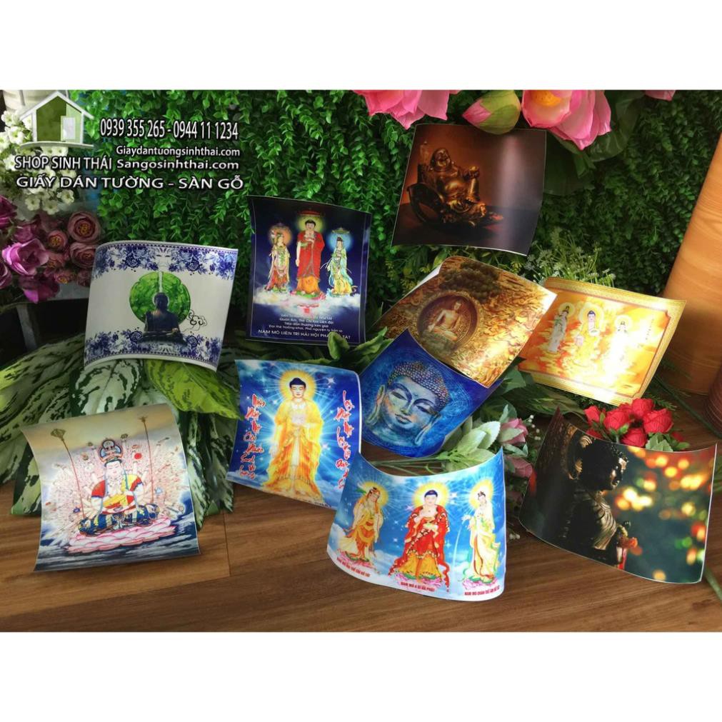 Bức tranh Phật có sẵn keo dán 15cm x 20cm - giao hình ngẫu nhiên
