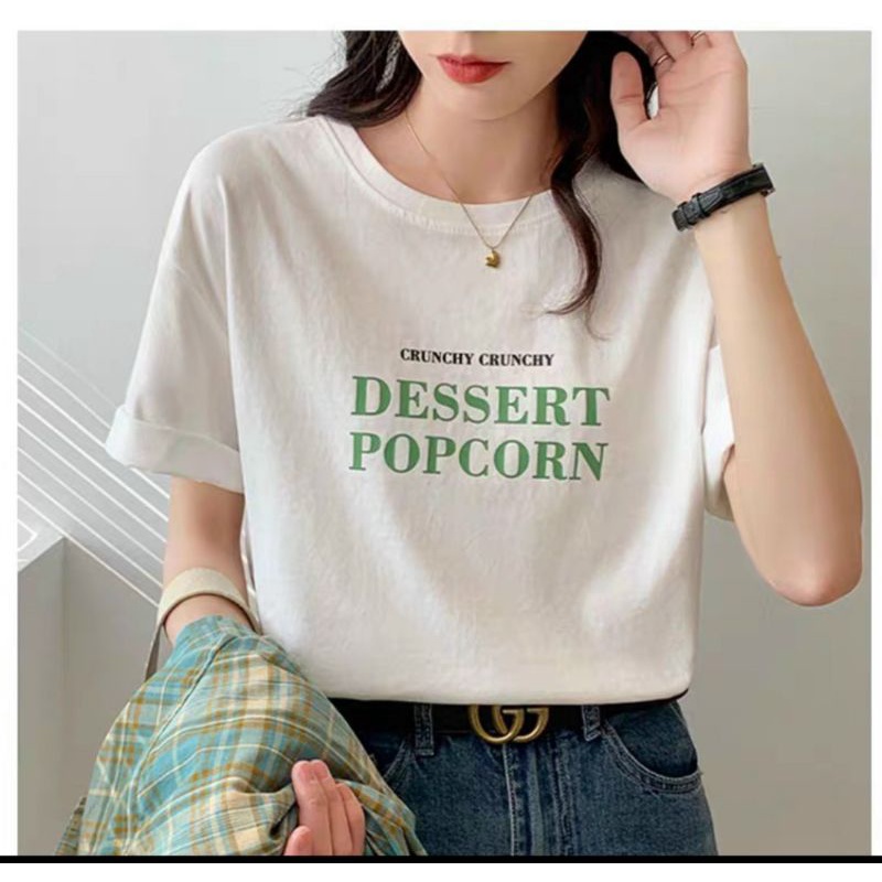 Áo thun nữ cổ tròn thời trang cotton trẻ trung hàng đẹp giá rẽ hot hit