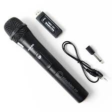 Micro Karaoke không dây đa năng cao cấp Zansong Shure Daile Aige V10 - dành cho loa kéo, loa bluetooth, amply hát karaok