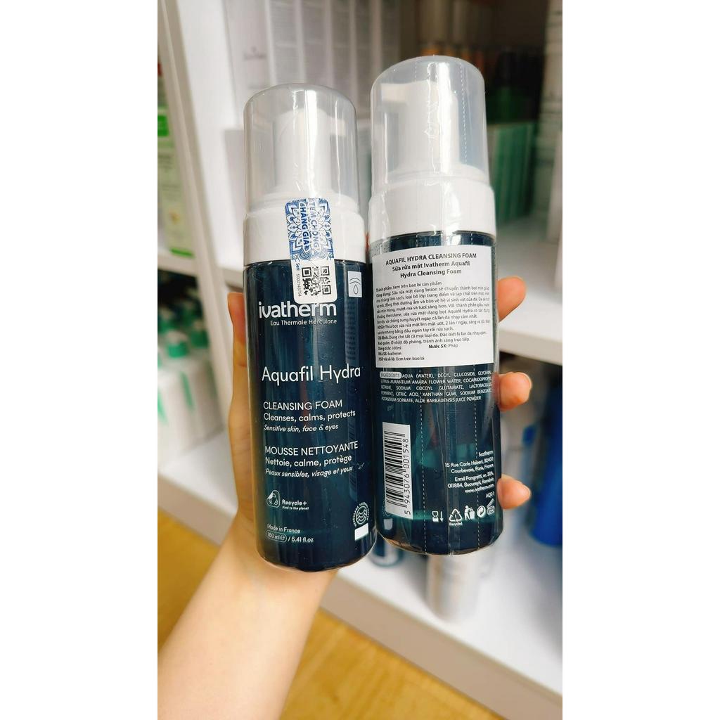 BỌT RỬA MẶT LÀM SẠCH SÂU VÀ BẢO VỆ DA IVATHERM AQUAFIL HYDRA CLEANSING FOAM