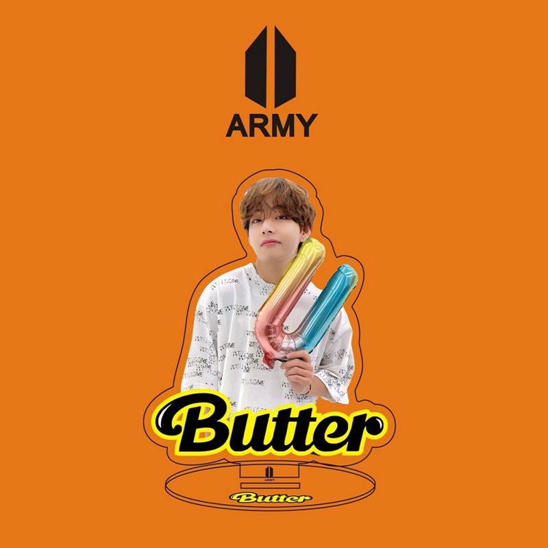 Giá Đỡ Acrylic Trong Suốt Hình KPOP BTS / Bơ Để Bàn Trang Trí